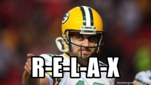 Aaron Rodgers relax